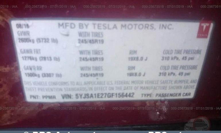 Tesla Model S Elektra 60D 2016 full