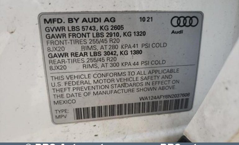 Audi SQ5 Sportback Premium Plus Automatas 2022 full
