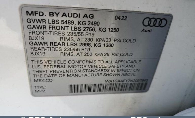 Audi Q5 Quattro Premium S-Line 45 TFSI Automatas 2022 full