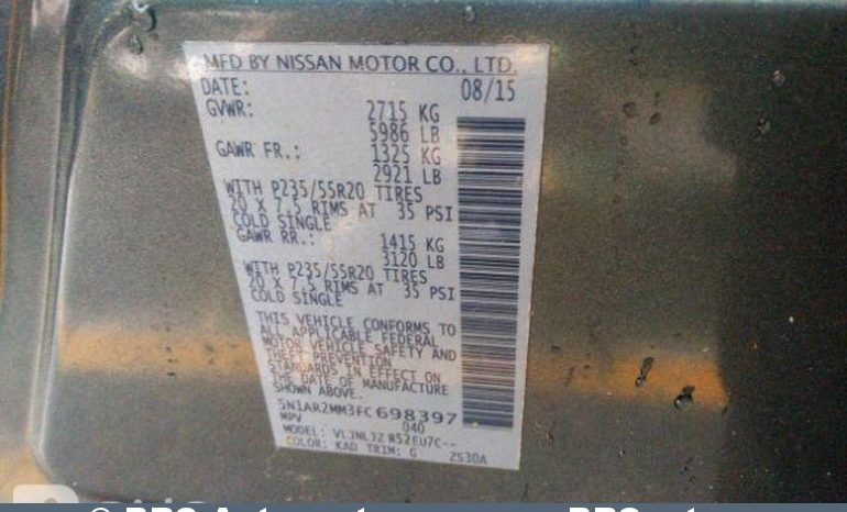 Nissan Pathfinder 3.5 V6 4WD Automatas Platinum 2015 full