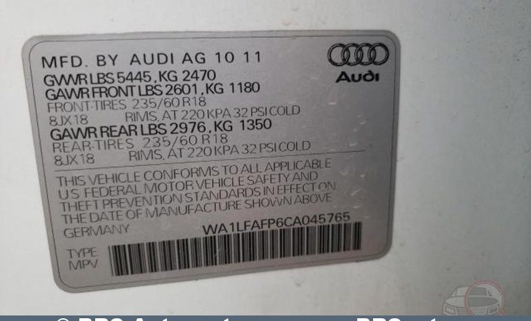Audi Q5 2.0 TSI Quattro Automatas 2012 full