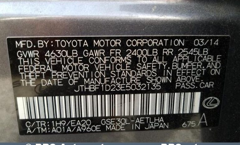 Lexus IS 250 Automatas 2014 full