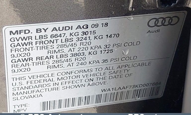 Audi Q7 3.0 TFSI Quattro Automatas 2019 full