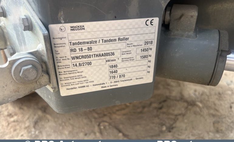 Wacker Neuson RD 18-80 hidraulic defect 2018 full