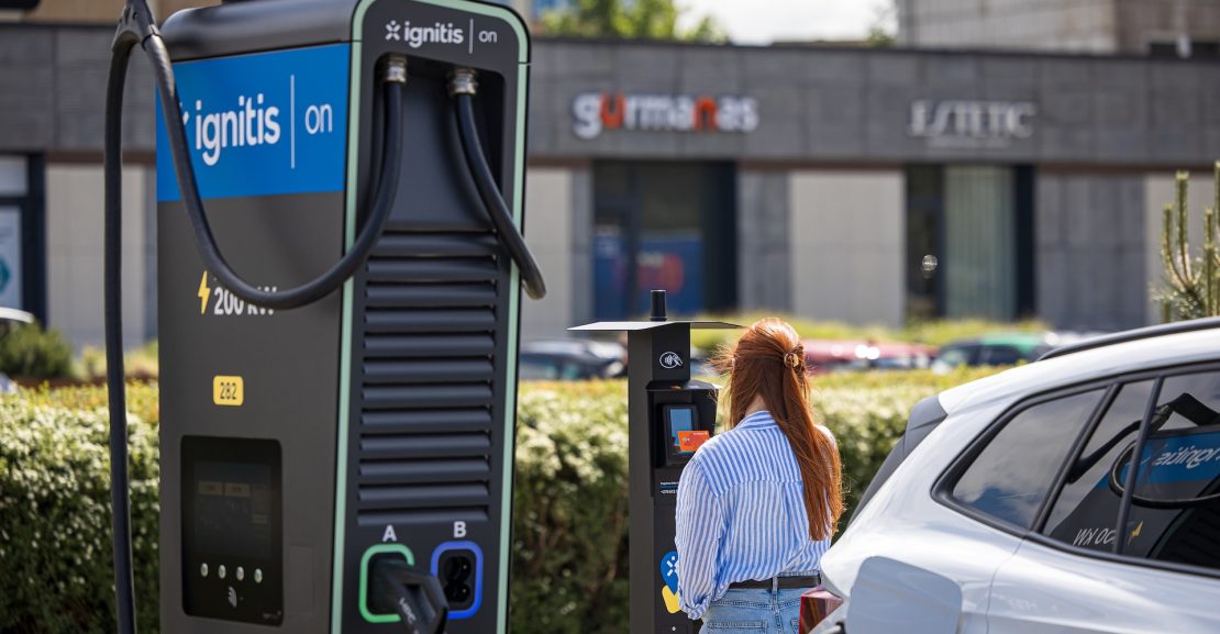 Ignitis ON elektromobilių įkrovimo parkas Palangoje