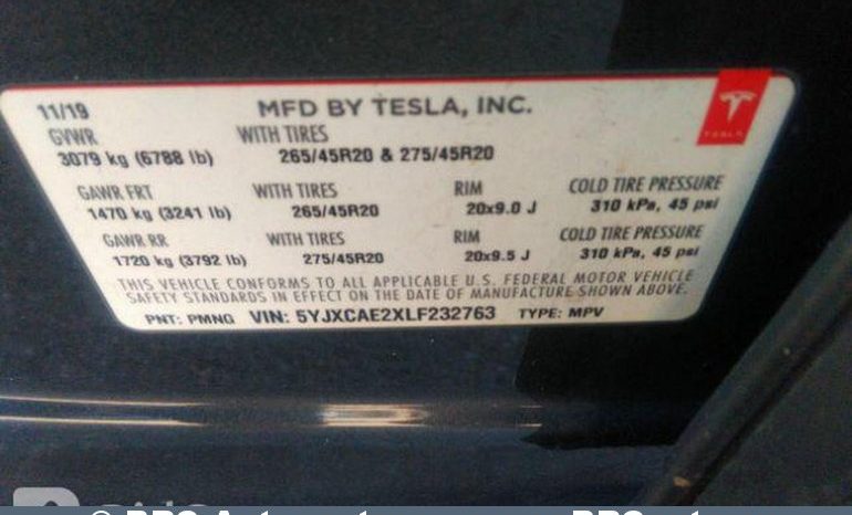 Tesla Model X 100D Long Range Plus 2020 full