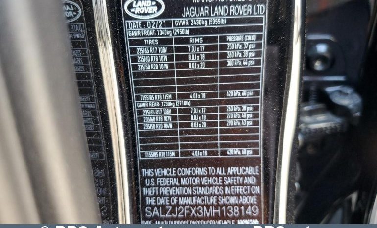 Land Rover Range Rover Evoque 2.0i Automatas 2021 full