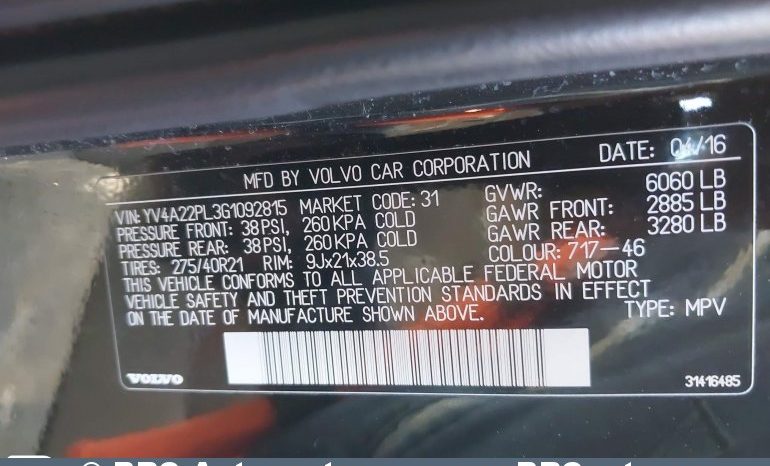 Volvo XC 90 T6 AWD Inscription 2016 full