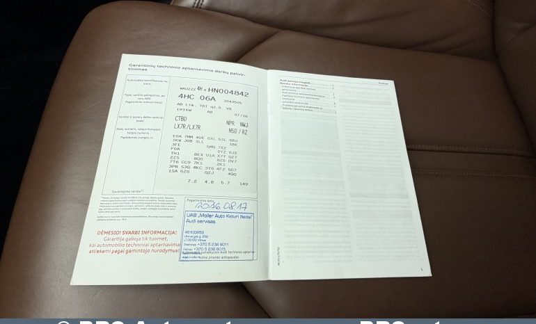 Audi A8 3.0 TDI Quattro Automatas 2016 full