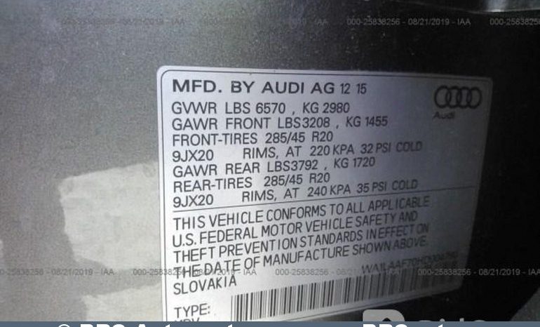 Audi Q7 3.0 TFSI Quattro Premium Plus Automatas 2017 full