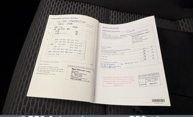 Volkswagen Golf 1.6 TDI Trendline 2012 full