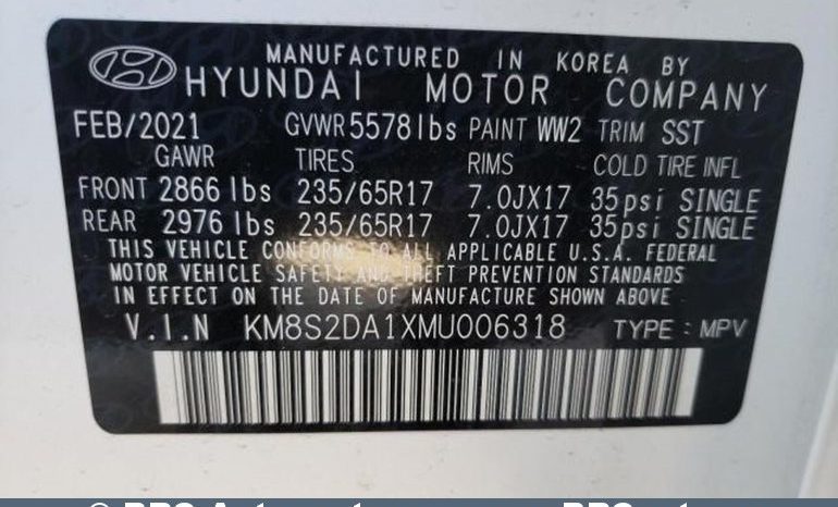 Hyundai Santa Fe 1.6 T-GDI Hybrid Blue Automatas 2021 full