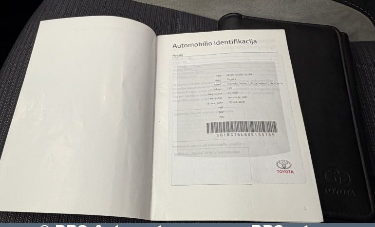 Toyota Avensis 1.8 Valvematic Active M Automatas 2018 full