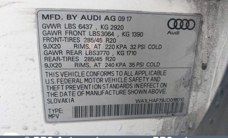 Audi Q7 2.0 TFSI Premium Quattro Automatas 2018 full