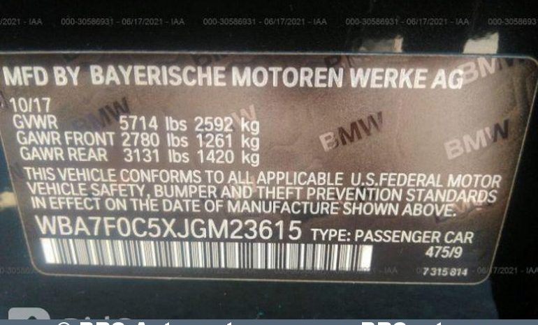 BMW 750 i Long Automatas 2018 full