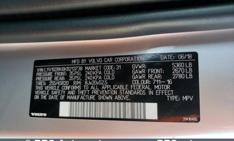 Volvo XC 60 T5 AWD Automatas 2019 full