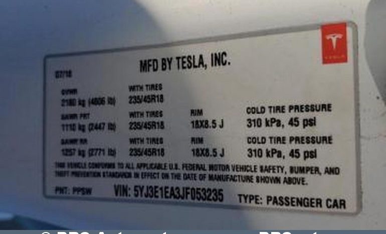 Tesla Model 3 Long Range 2018 full