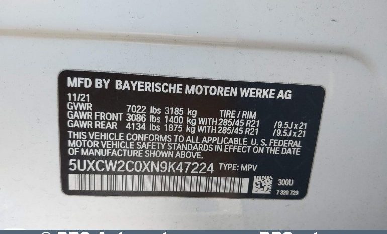 
								BMW X7 Xdrive 40I Automatas 2022 full									