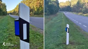 Laukinių gyvūnų atbaidymo atšvaitai_AB _Kelių priežiūra_ nuotrauka